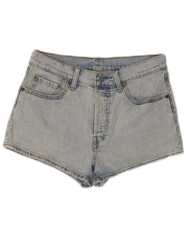 Levi's ženske kratke traper hlače 501 W27 male plave boje pamuka