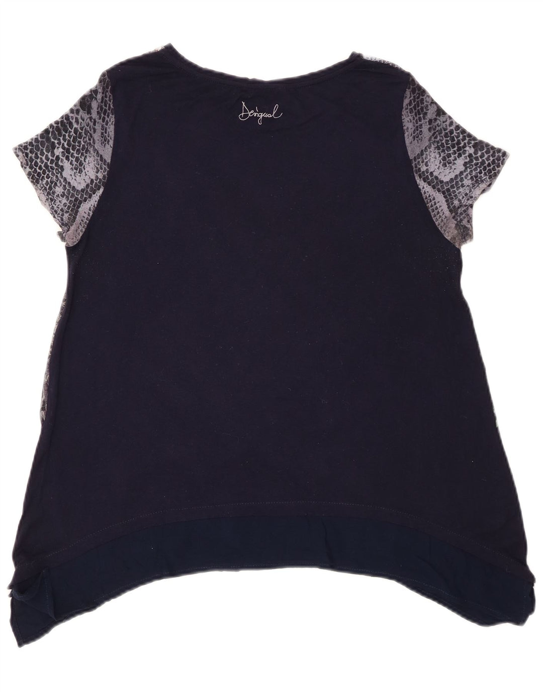 Desigualov gornji dio ženske grafičke tunike UK 14 srednje tamnoplave cvjetne boje