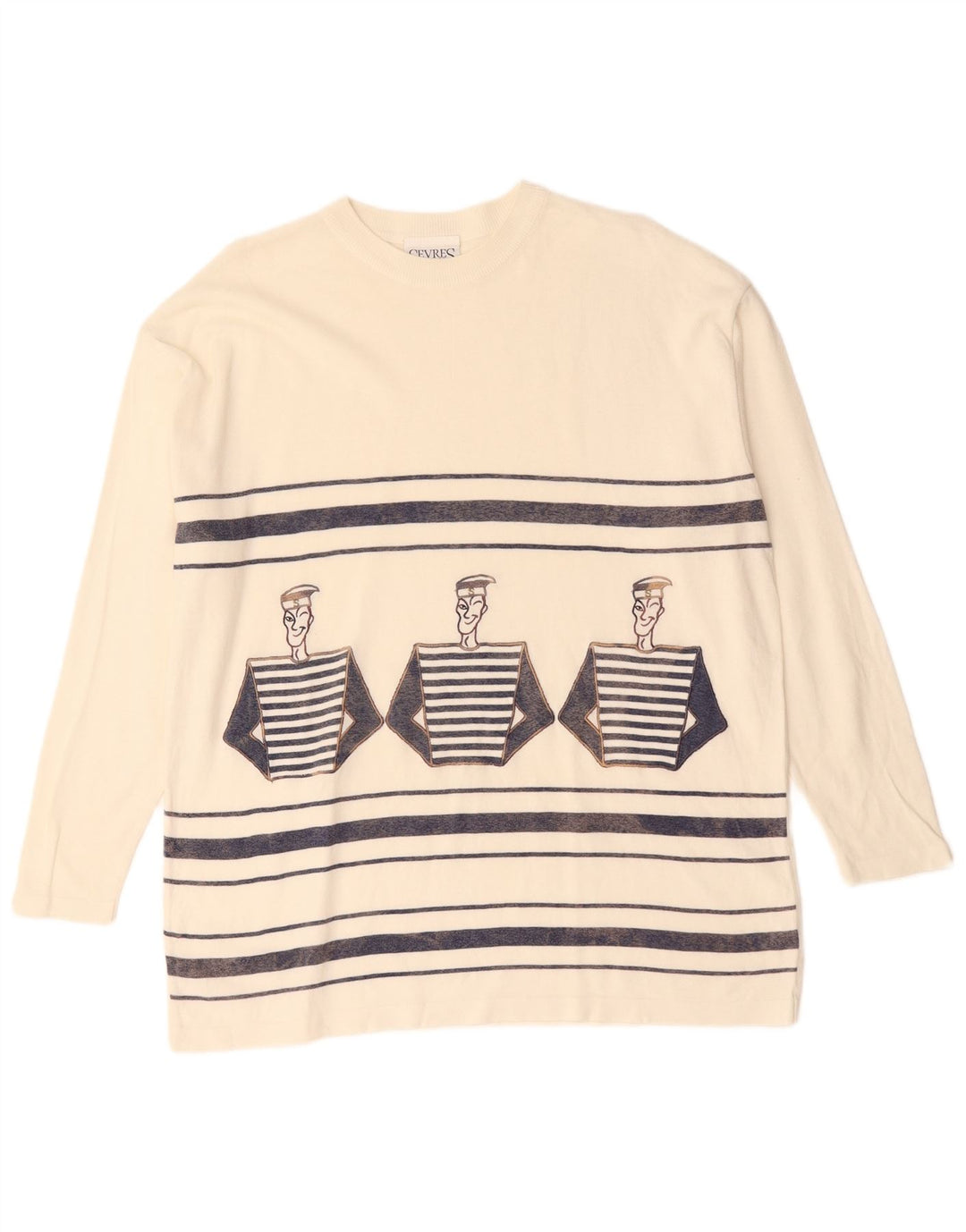 Sevres muška majica dugih rukava XL s bijelim prugama
