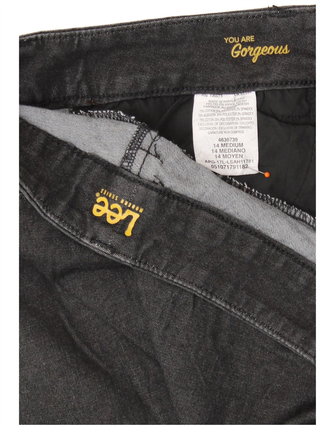 LEE ženske ravne ležerne hlače moderne serije US 14 XL W36 L31 crne