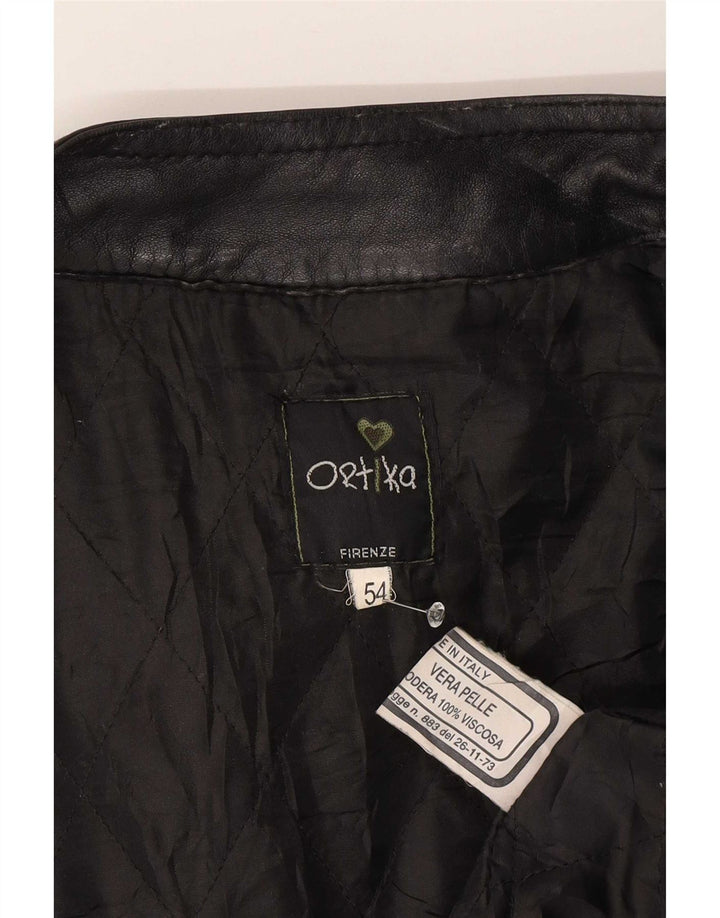 Vintage muška kožna trkaća jakna IT 54 2XL crna