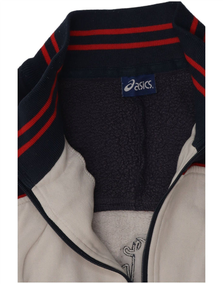 ASICS muška trenirka s grafičkim motivima, velika jakna u bijeloj boji