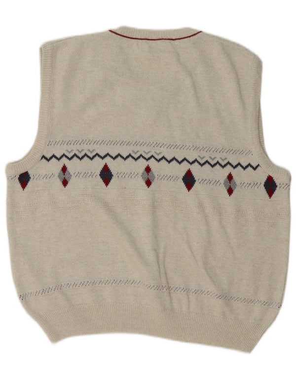 Canda Muška majica bez rukava Large Beige Argyle/Diamond Cotton