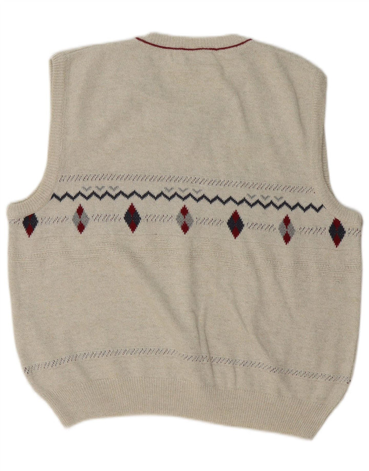 Canda Muška majica bez rukava Large Beige Argyle/Diamond Cotton