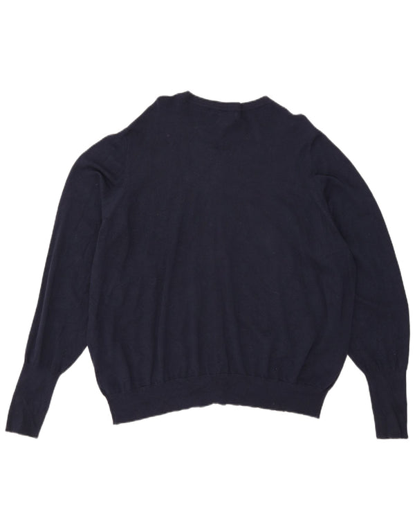 Marks & Spencer ženski kardigan pulover UK 24 4XL tamnoplava viskoza