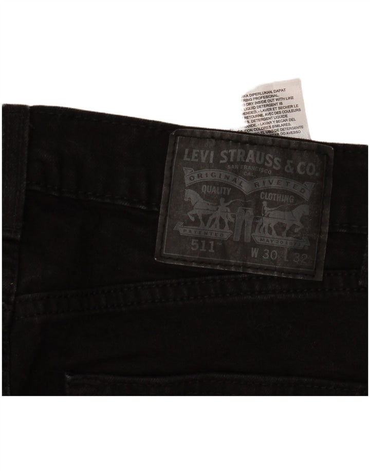 Levi's muške 511 uske traperice W30 L32 crni pamuk