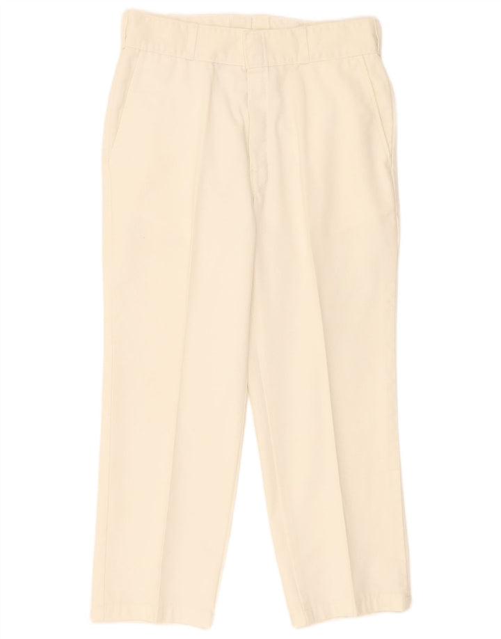 Dickies ženske ravne chino hlače W34 L26 bijeli poliester