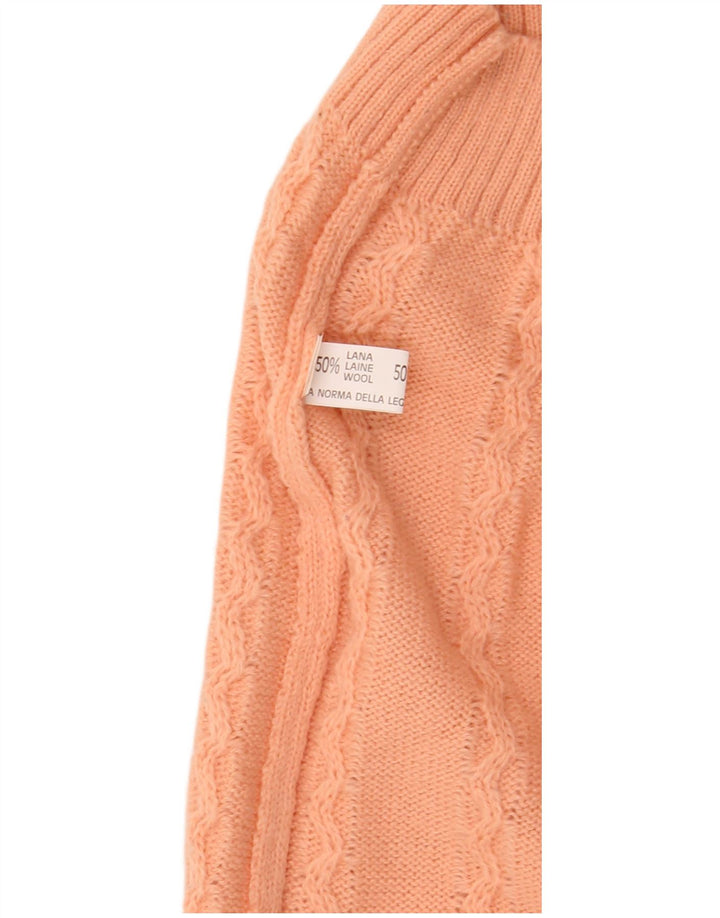 Vintage ženski džemper s okruglim izrezom UK 16 Veliki ružičasti vuneni