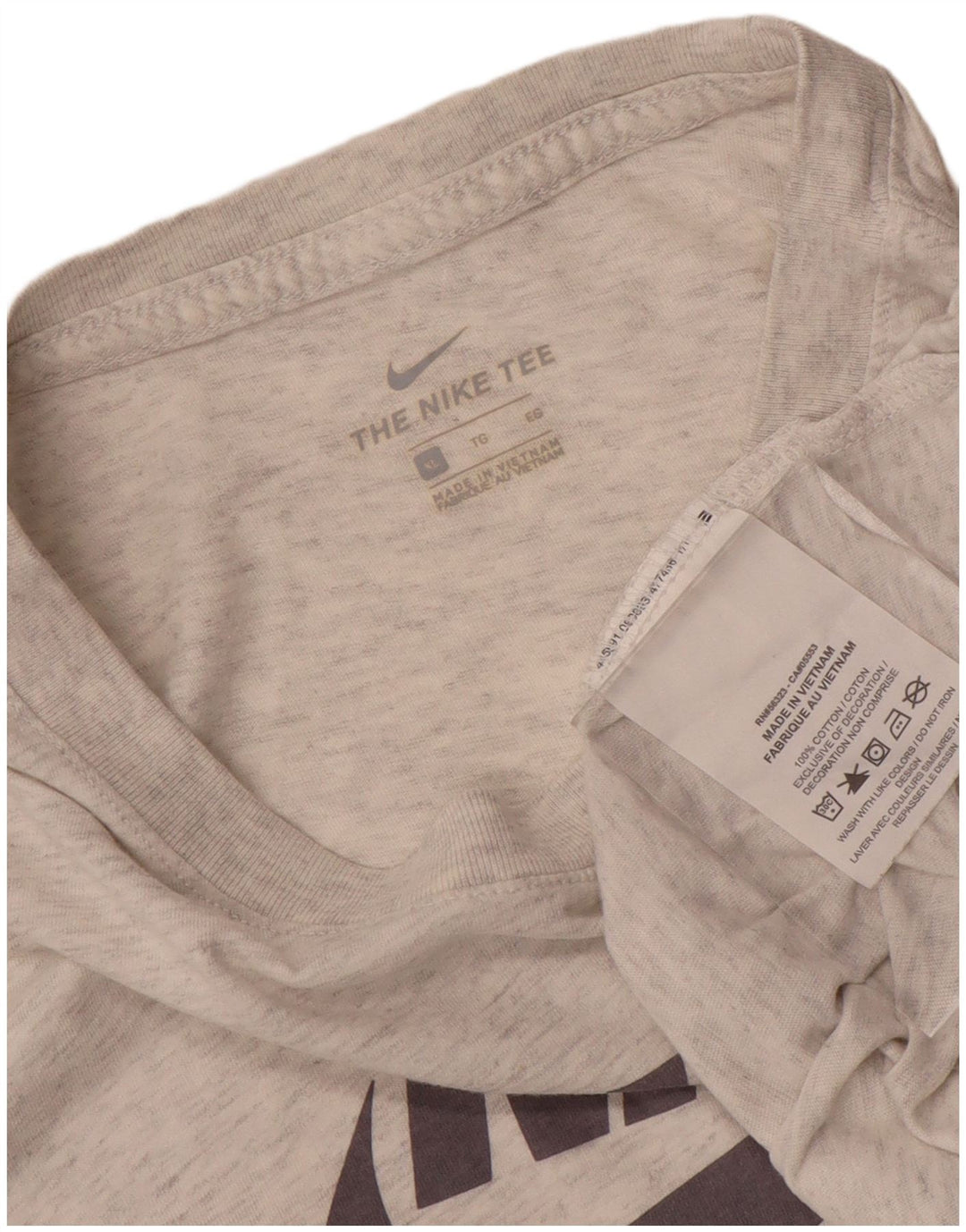 NIKE ženska majica kratkih rukava s grafičkim motivima UK 18 XL sivi flekasti pamuk