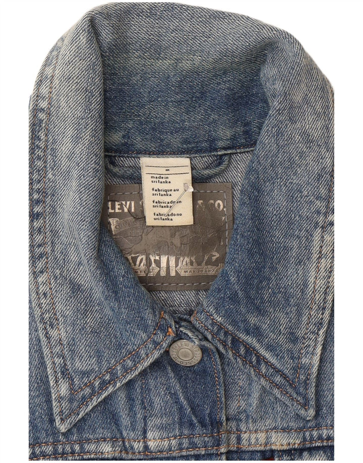 Levi's Ženska kratke traper majice UK 12 Srednje plavi pamuk