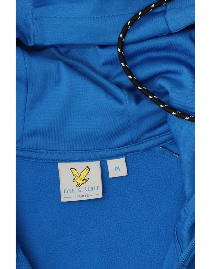 Lyle & Scott muški pulover s kapuljačom s patentnim zatvaračem srednje plave boje od poliestera