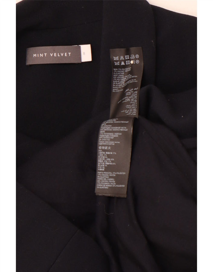 MINT VELVET Ženska jakna s dvostrukim kopčanjem UK 8 Mala crna