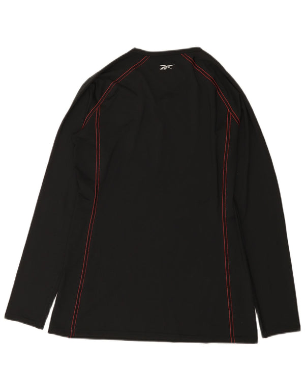 Reebok ženska majica dugih rukava UK 12 Srednje crni poliester
