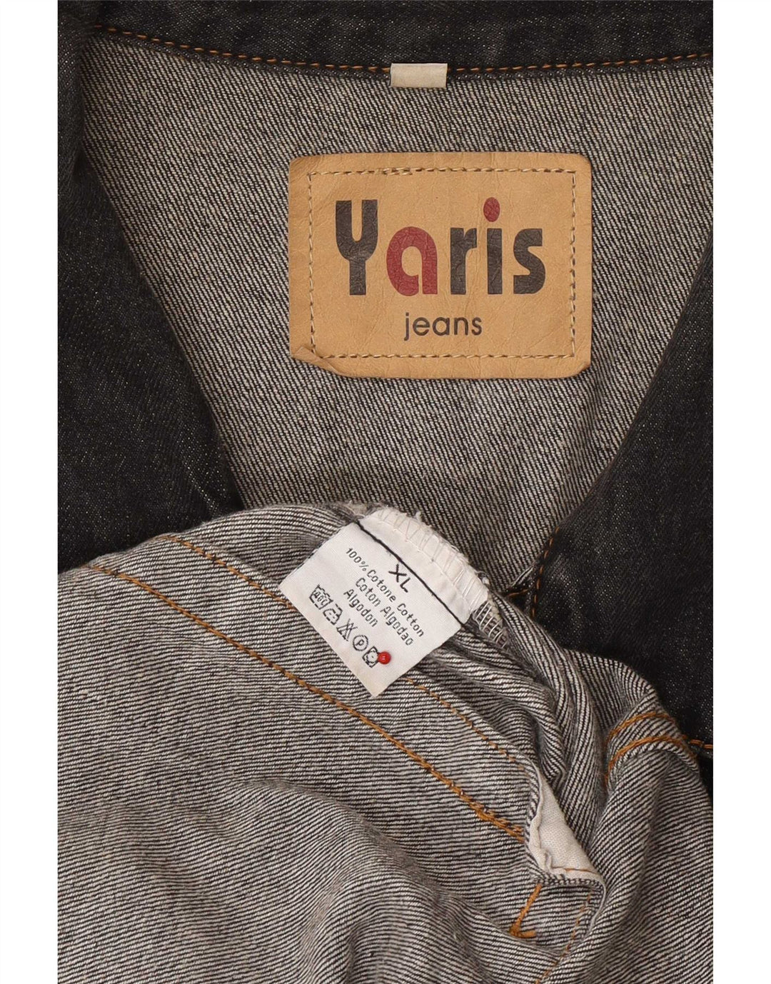 Vintage muška traper jakna UK 42 XL sivi pamuk