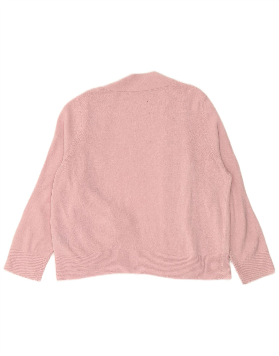 MARKS & SPENCER Womens Crop Open Cardigan Sweater UK 14 Medium Pink