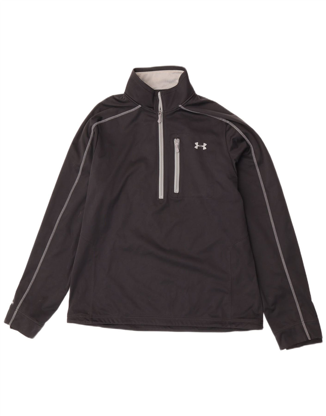 Under Armour, gornji dio trenirke s patentnim izrezom, veliki crni poliester