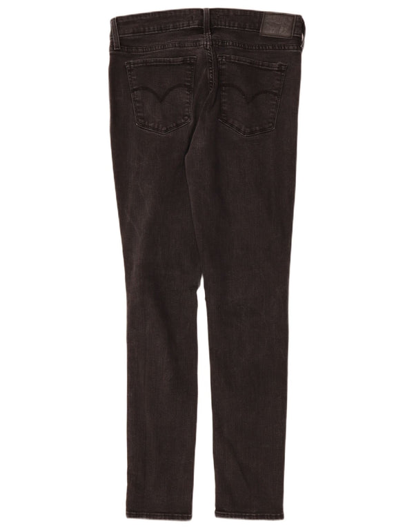 LEVI'S Ženske 710 uske traperice na duge staze W30 L30 crni pamuk