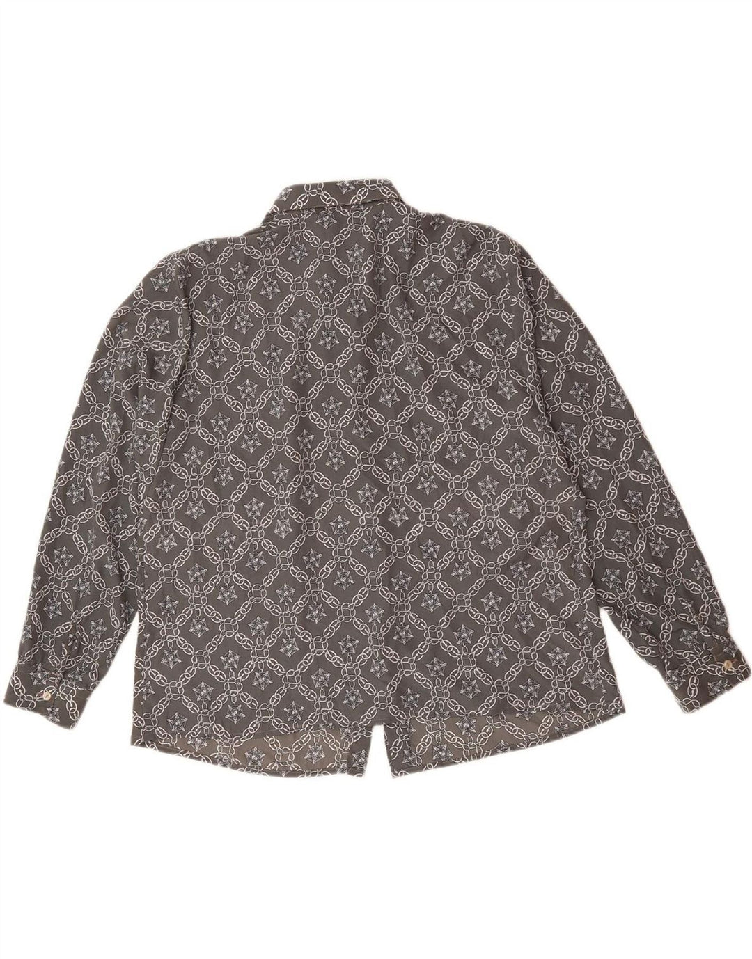PRIMAVERA FIRENZE Womens Abstract Pattern Shirt UK 16 Large Grey