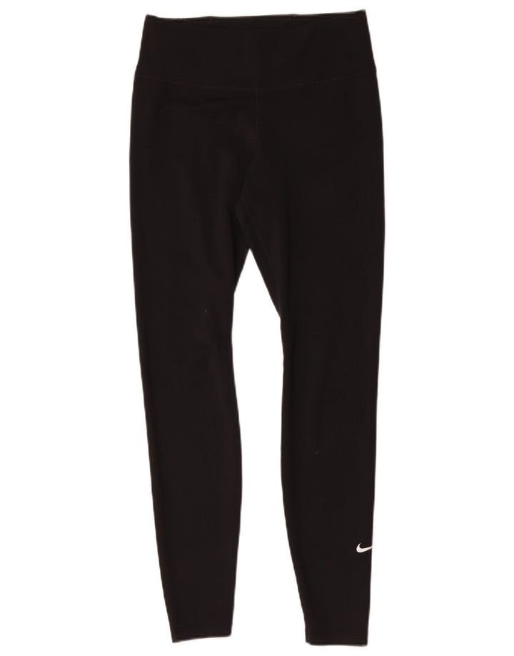 Nike Ženske Dri Fit Leggings UK 10 Male crne poliesterske