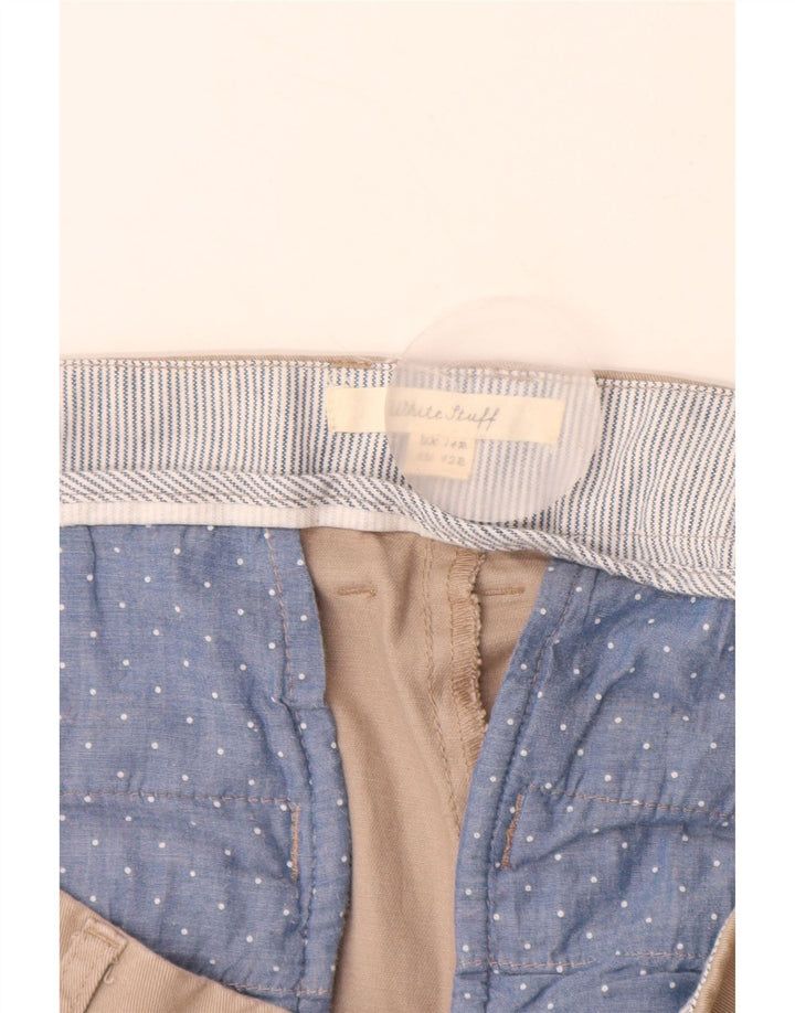 WHITE STUFF Ženske uske chino hlače UK 14 Large W32 L30 Bež pamuk