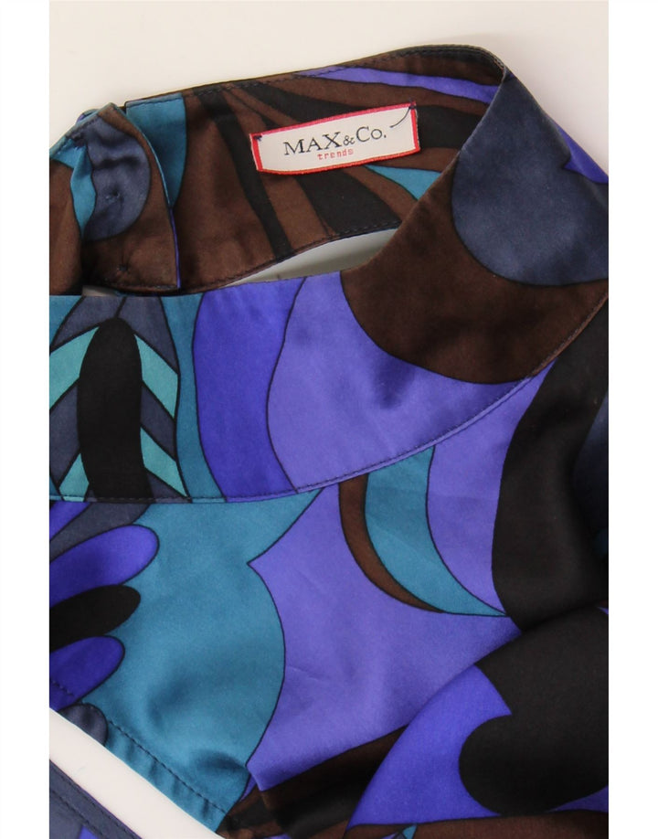 Max & Co. Ženska plašt haljina s apstraktnim uzorkom UK 12 srednje ljubičasta