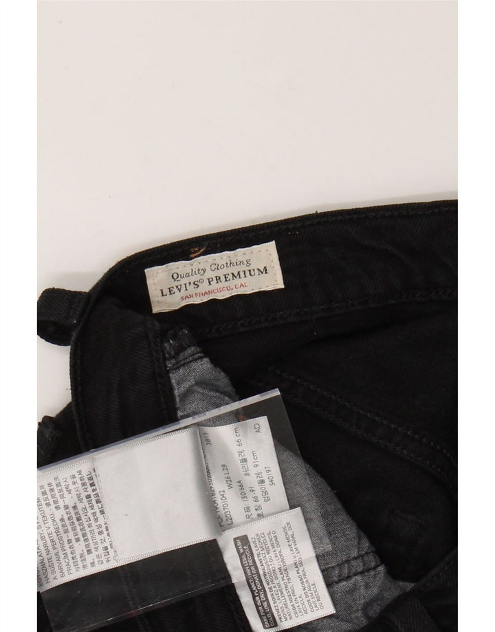 LEVI'S ženske 501 ravne traperice W26 L28 crni pamuk