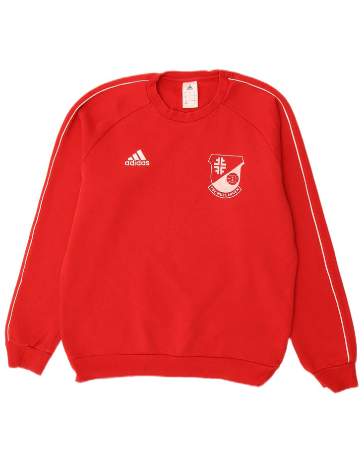 Adidas muška majica s grafičkim motivima srednje crvene pamučne boje