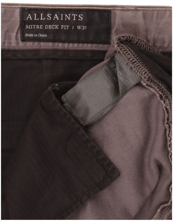 Muške chino kratke hlače All Saints W31 srednje sivi pamuk