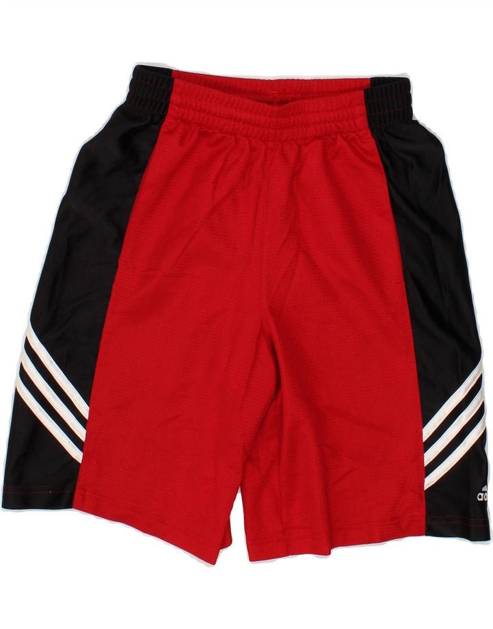 ADIDAS Boys Sport Shorts 11-12 Years  Red Colourblock Polyester Vintage Adidas and Second-Hand Adidas from Messina Hembry 