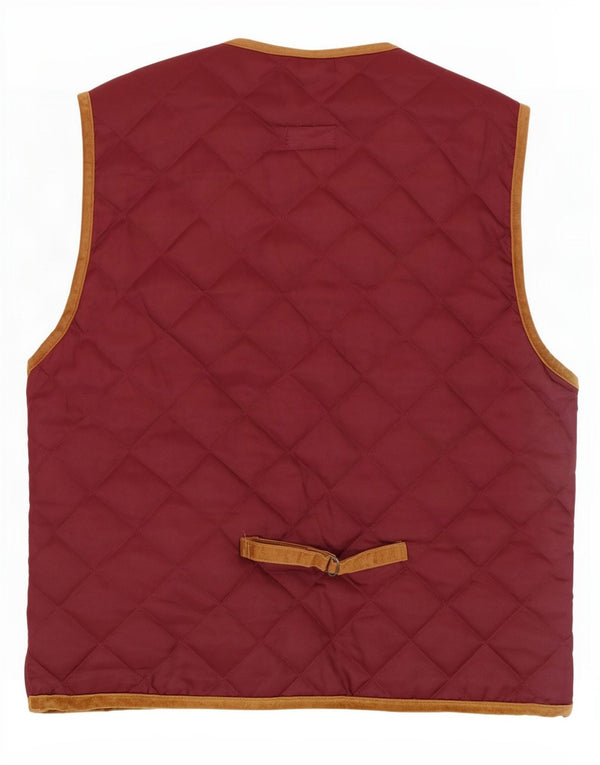 Vintage muška prošivena jakna UK 42 XL bordo poliamid