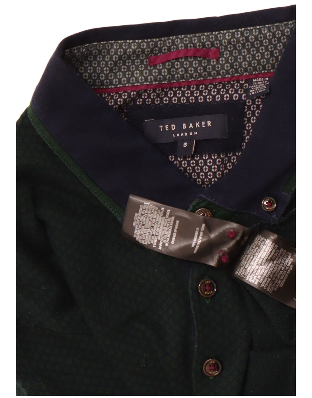 Ted Baker Muška polo majica Veličina 6 2XL Green Argyle/Diamond Pamuk