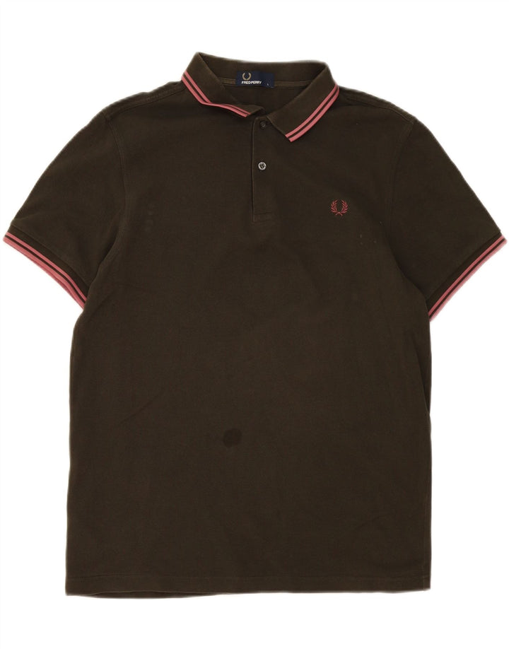 Fred Perry muška polo majica veliki kaki pamuk
