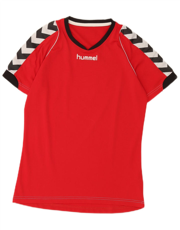 Hummel muška majica kratkih rukava s grafičkim motivima, mali crveni poliester