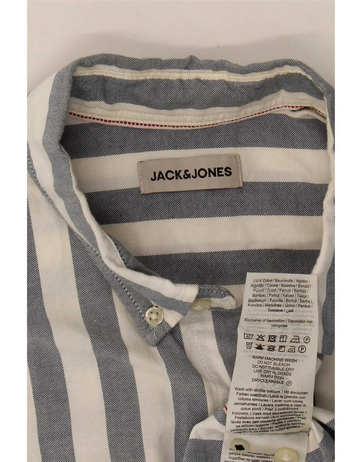 Jack & Jones muška košulja kratkih rukava, pamuk na srednje plave pruge