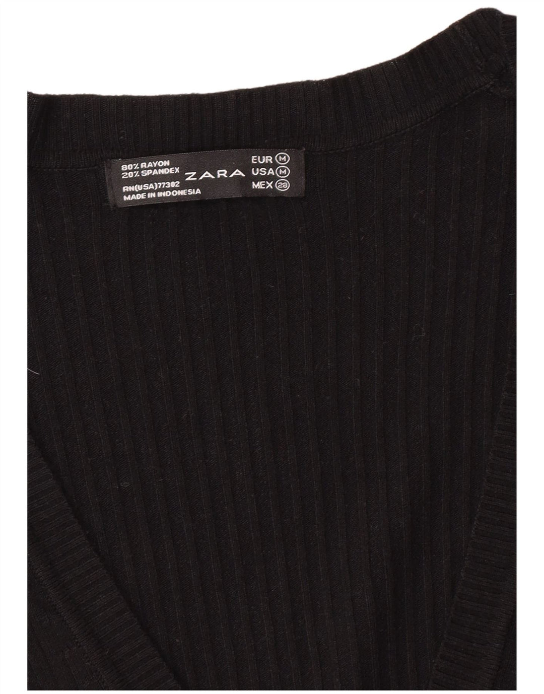 Zara ženski kardigan pulover UK 12 srednje crne svile