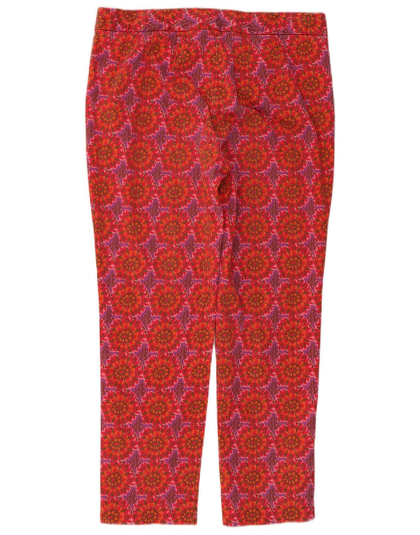 BODEN Ženske ravne chino hlače UK 14 Large W32 L26 Roza cvjetni