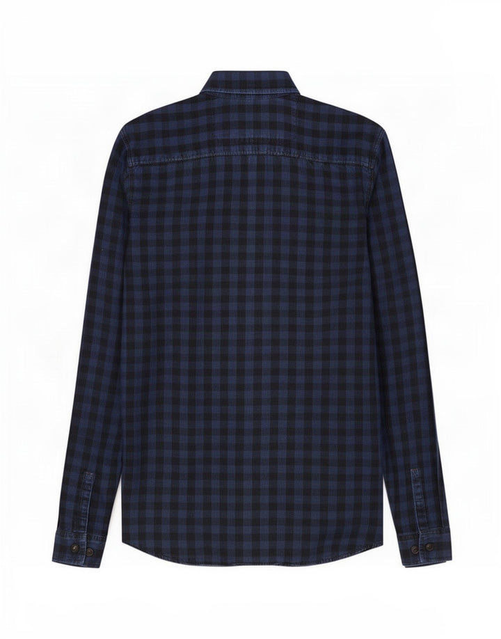 Jack & Jones muška radna majica Mala tamnoplava pamučna gingham boja