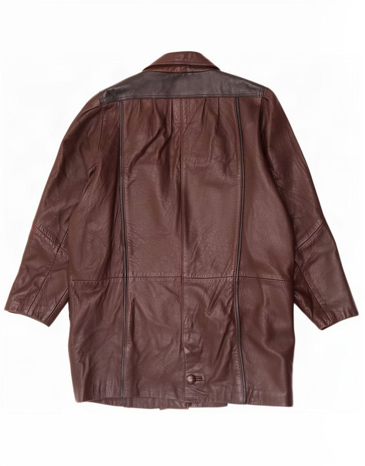 Sardar ženski preveliki kožni kaput UK 16 Large Brown