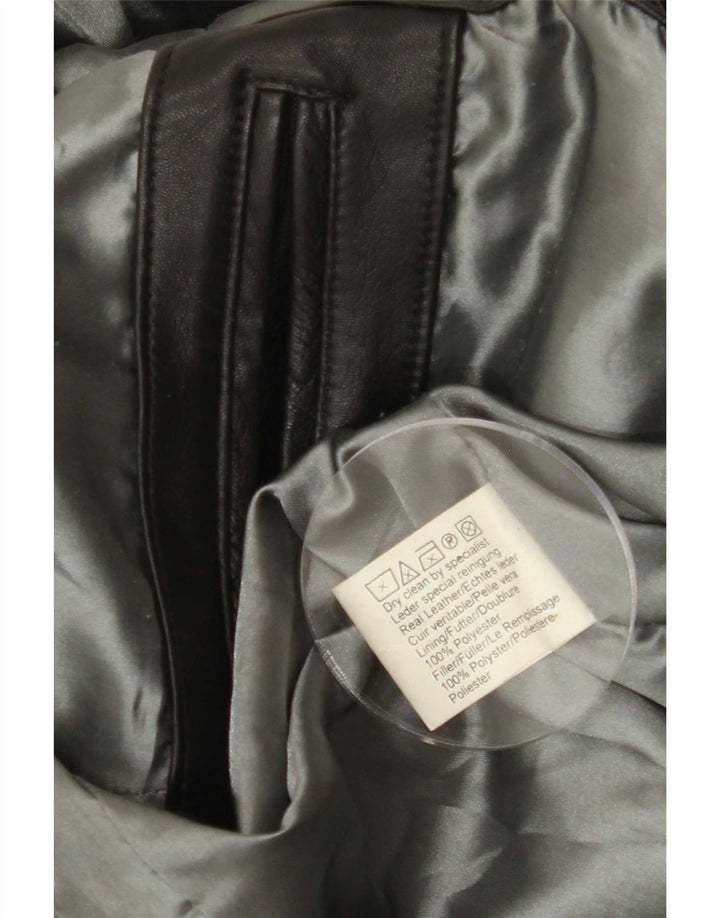 Vintage muška kožna blejzer jakna UK 42 XL crna