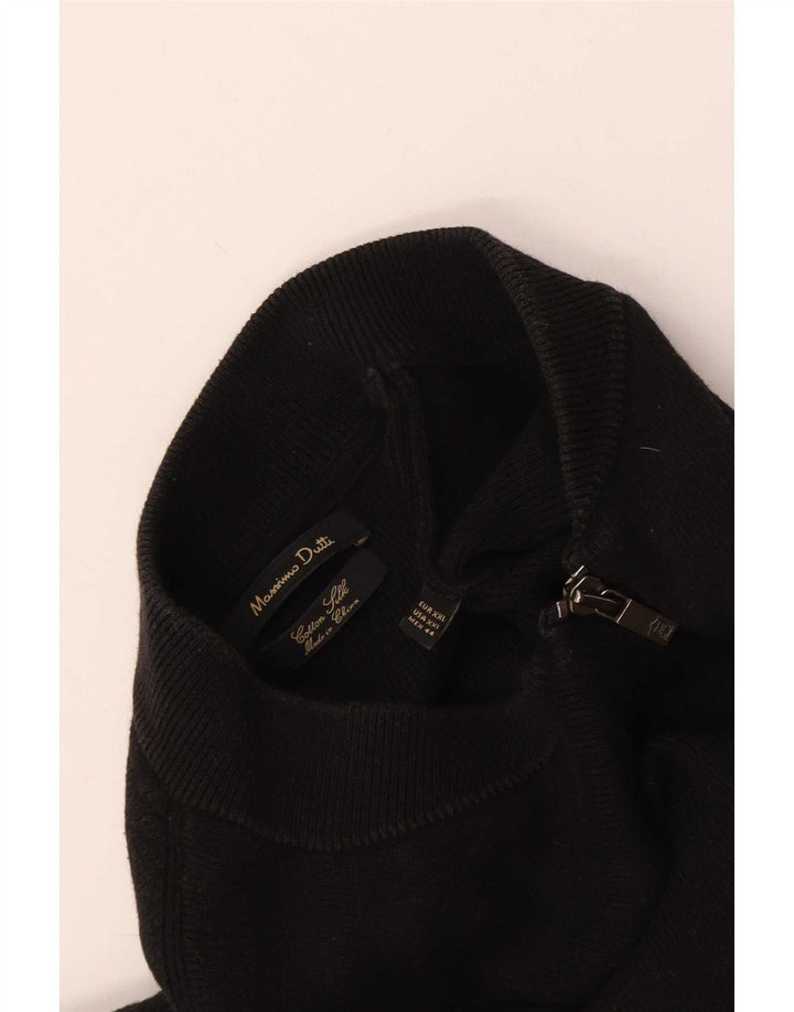 Massimo Dutti muški kardigan pulover 2XL crni pamuk