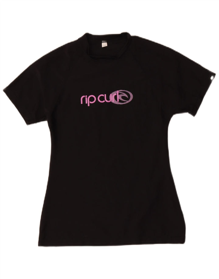 Rip Curl ženska majica kratkih rukava s grafičkim motivima US 12 Large crni poliamid
