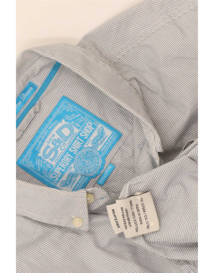 Superdry muška košulja 2XL bijeli gingham pamuk