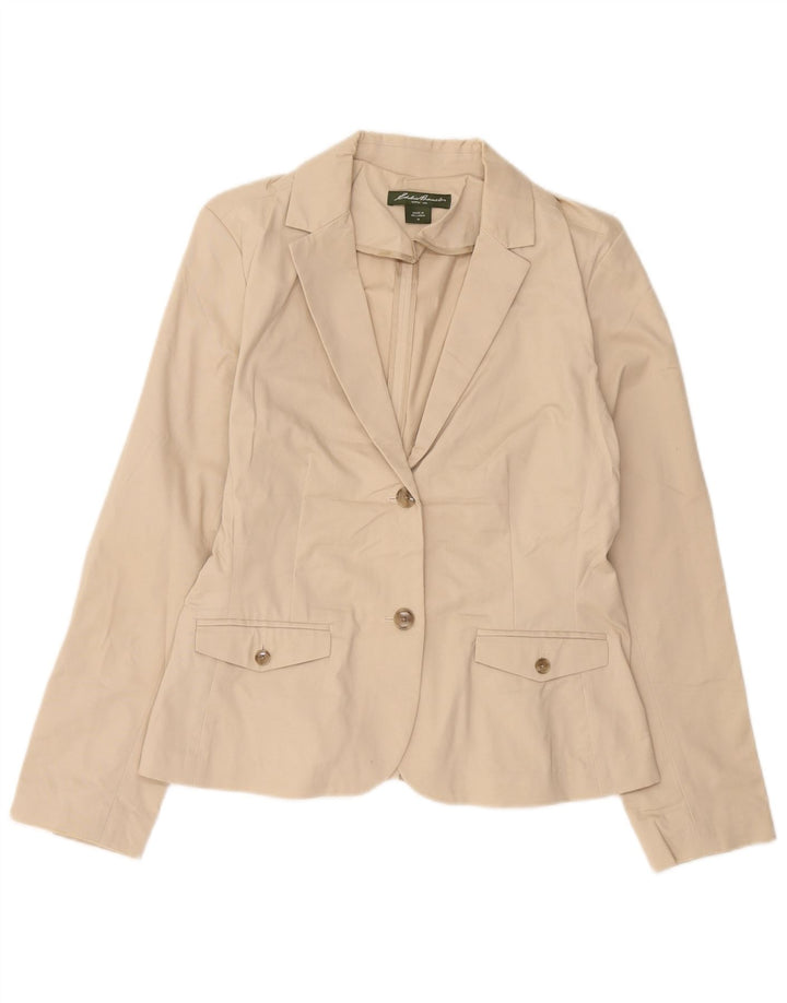 EDDIE BAUER Ženska jakna s 2 gumba US 10 Large Beige Cotton