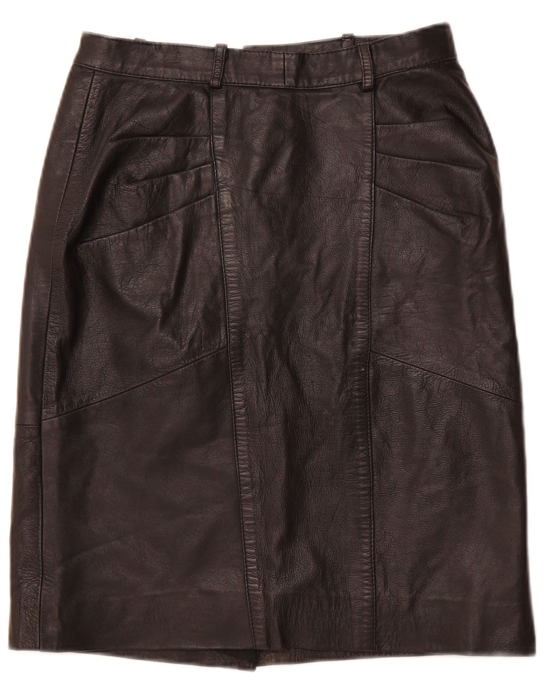 VINTAGE ženska kožna suknja visokog struka IT 48 XL W28 crna koža