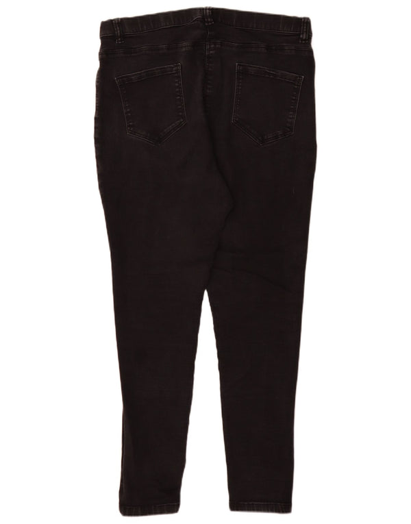 M&Co ženske jegging traperice UK 18 XL W36 L29 crni pamuk