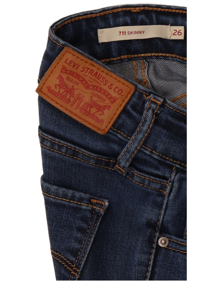 Levi's ženske 711 uske traperice W26 L33 plave