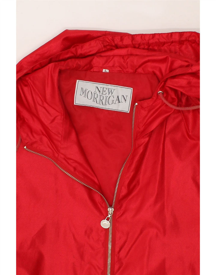 VINTAGE Mens Hooded Raincoat UK 40 Large Red Polyamide Vintage Vintage and Second-Hand Vintage from Messina Hembry 