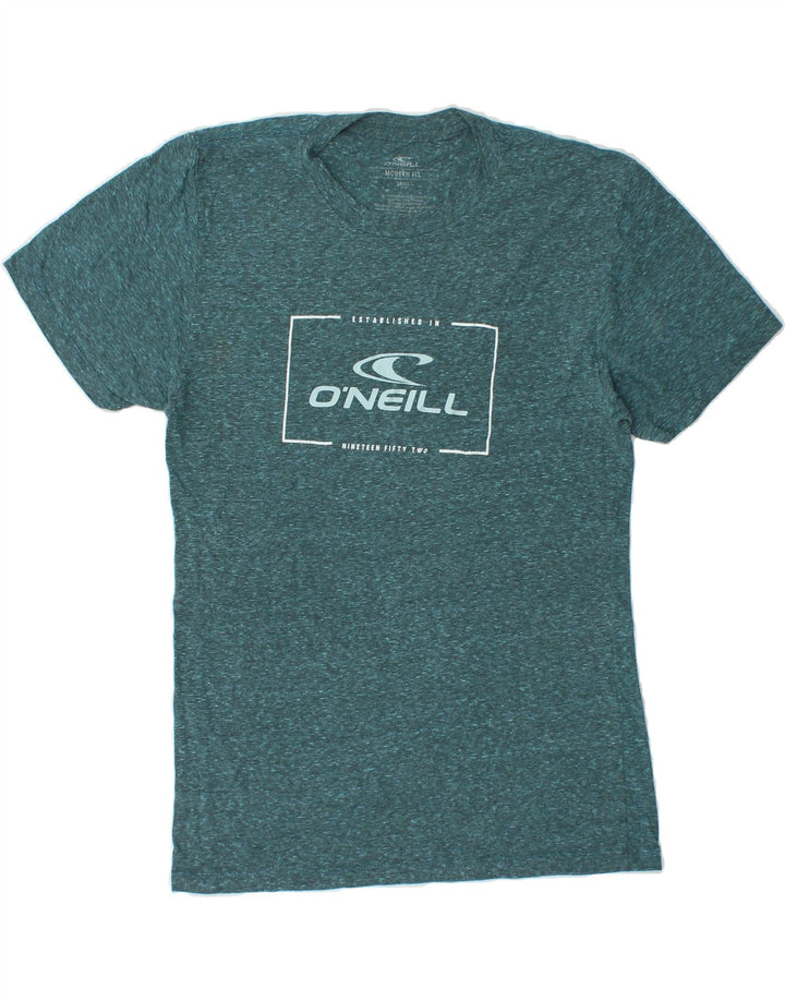 O'NEILL Mens Modern Fit Graphic T-Shirt Top Small Green Flecked Polyester Vintage O'Neill and Second-Hand O'Neill from Messina Hembry 