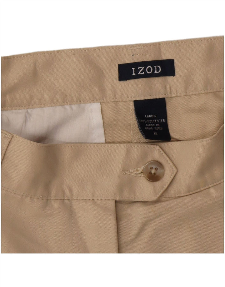 IZOD Ženske chino kratke hlače s štipaljkama US 6 srednje W28 bež poliester