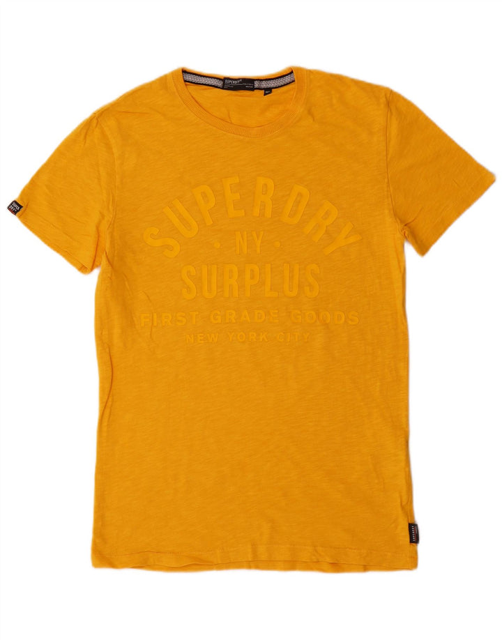 Superdry muška grafička majica kratkih rukava Srednje žuti flekasti pamuk